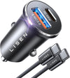 95W Car Charger with USB TYPE (C and A)