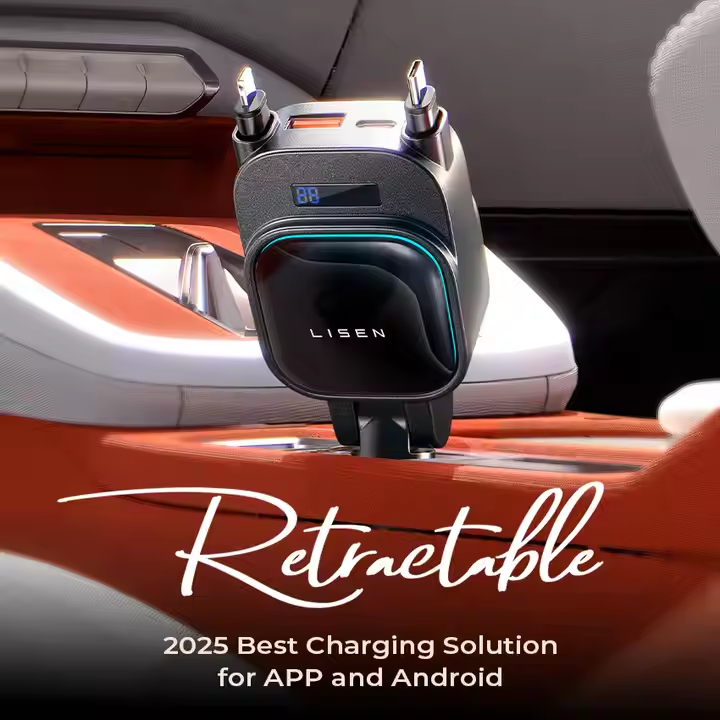 4 in 1 180° Retractable Car Charger (96W)