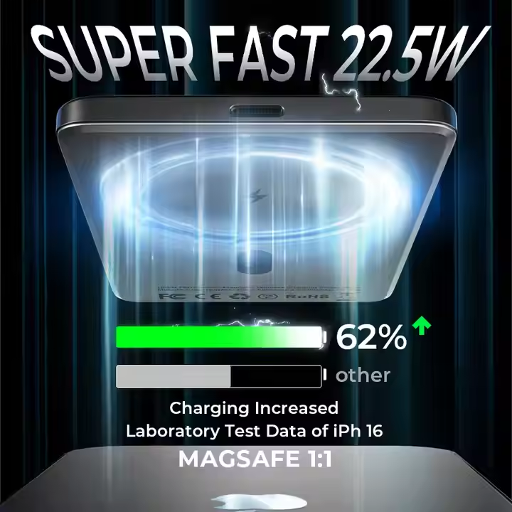 Ultra-Thin Magnetic Power Bank with 10000mah