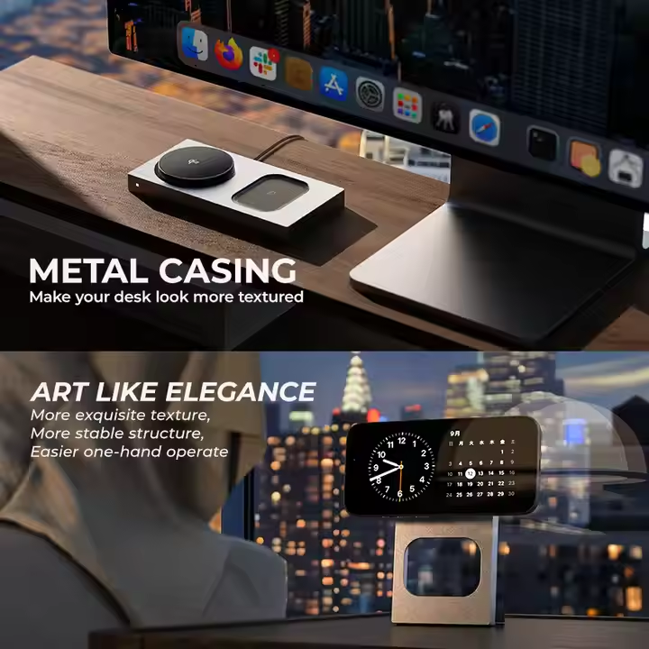 W104 3-in-1 Qi2 Magnetic Wireless Charger