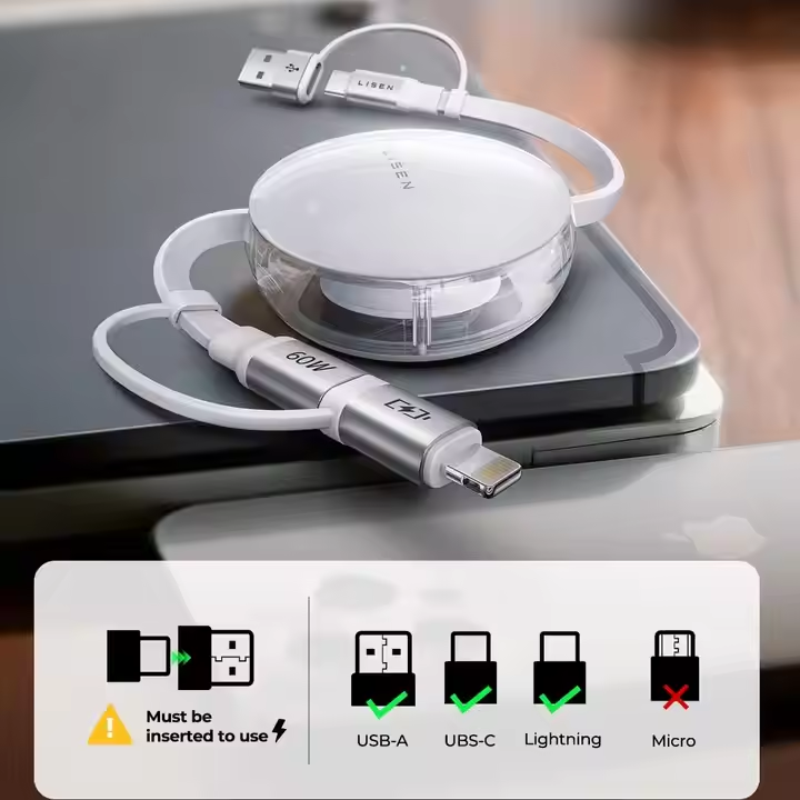 60W Lisen Multi Fast Charging Cable