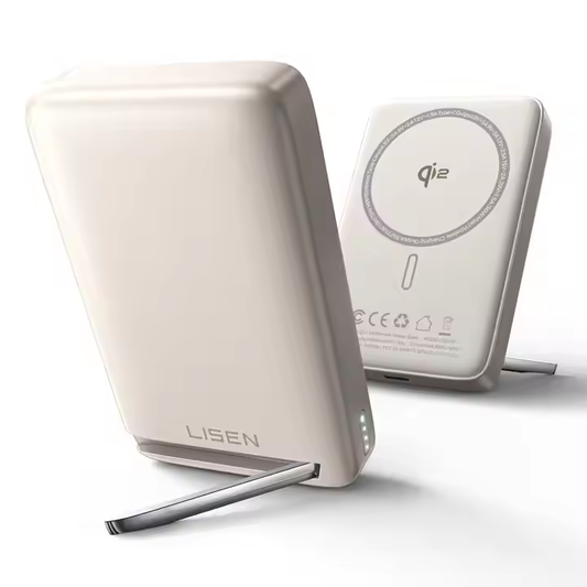 Qi2 Ultra thin (10000mah) Magnetic Power Bank with Mini Stand